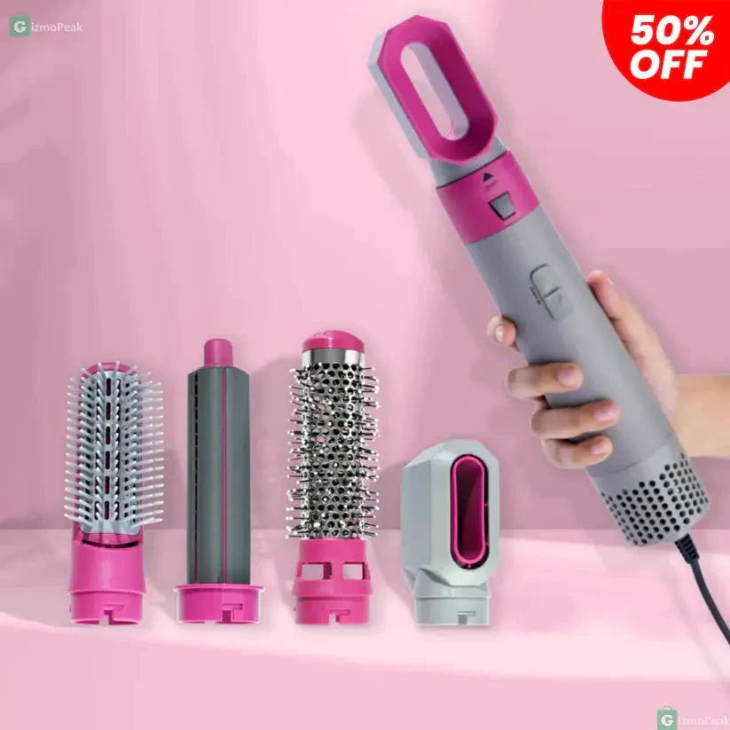 5 in 1 Hair Styler Set - Curl, Straighten, Wave & VolumizerQuickTechQuickTech5 - in - 1 Hair - Styler Set Manual Curl, Straighten,Wave, and Volumizer QuickTech QuickTech
