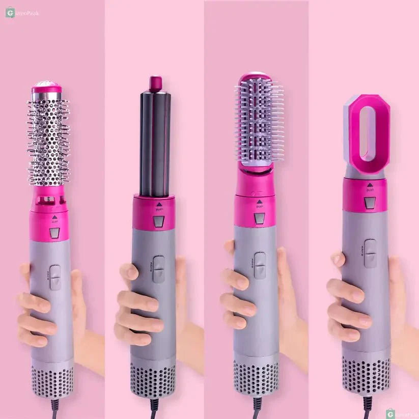 5 in 1 Hair Styler Set - Curl, Straighten, Wave & VolumizerQuickTechQuickTech5 - in - 1 Hair - Styler Set Manual Curl, Straighten,Wave, and Volumizer QuickTech QuickTech