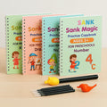 Kid's Magic Reusable CopyBook (10 Refill, 4 Book, 1 Pen, 1 Grip) QuickTech